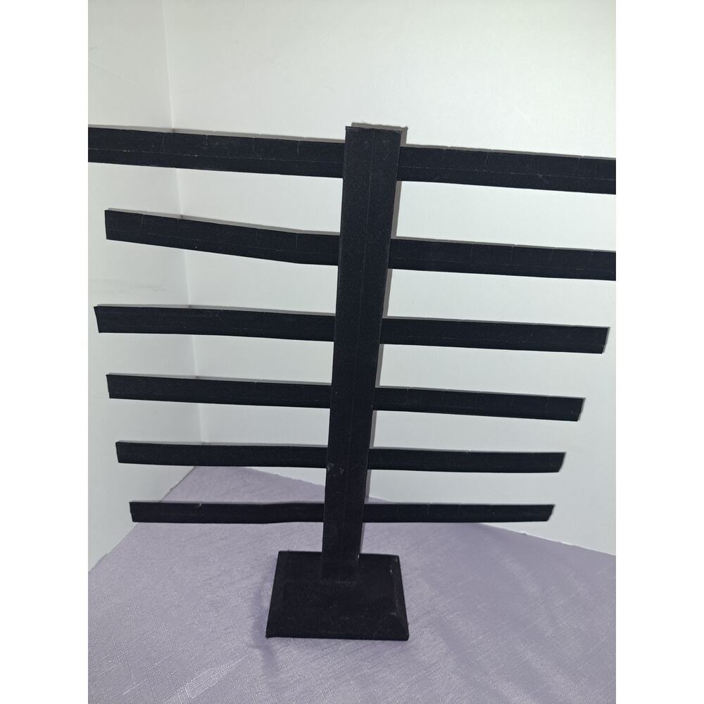 6 Tier 6 Bar Black Earring Display Stand Tall